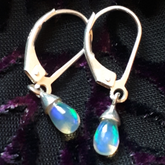 Jewelry - Ethiopian Fire Opal Droplet Earrings